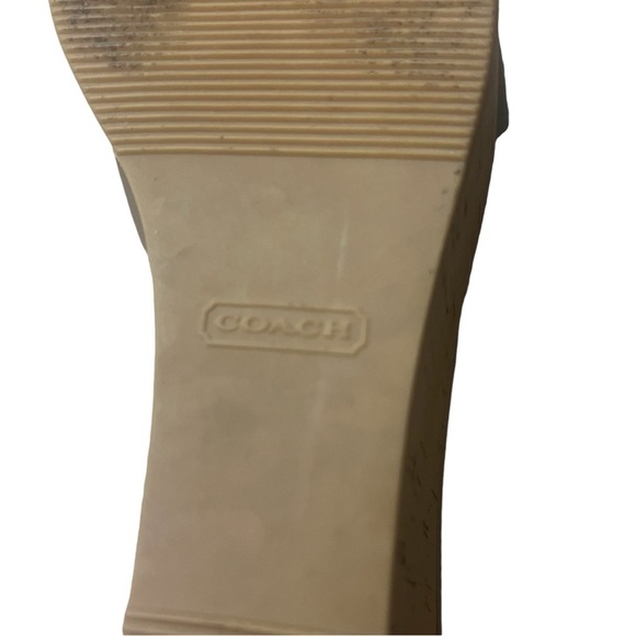 COACH Judith Cork Wedge Sandals w/ COACH Logo in Silver Size 8.5 — GORGEOUS!!! - Picture 9 of 10